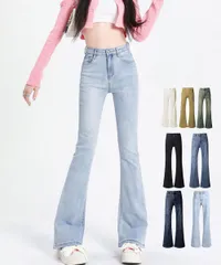 セミフレアデニムパンツ 美脚デニムパンツ_5