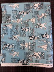997 USA輸入生地シーチング ミッキーフレンズ 幅約106-111cm×90cm
