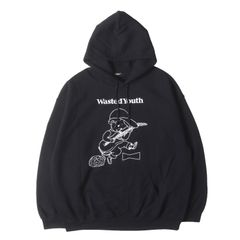 【美品】UNDERCOVER アンダーカバー パーカー ブラック 黒 サイズ:XL | 22AW Wasted Youth グラフィック スウェットパーカー | トップス フーディー プルオーバー | コラボ【メンズ】【中古】