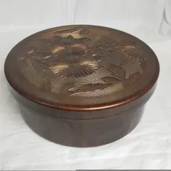 煎茶道具　茶道具　アンティーク　銅盆　ミニトレー　金属トレー　鍛金月星ヴィンテージ