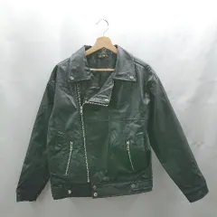 ◇ ⊇ FREE STYLISTS フリー スタイリスト フェイクレザー 長袖 ライダースジャケット サイズF ブラック レディース E  【1502030038064】