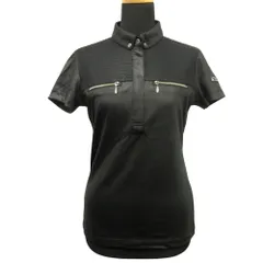 美品 PUMA GOLF プーマ ゴルフ ポロシャツ カットソー スポーツ ストレッチ M 黒 ブラック レディース 古着 中古 USED