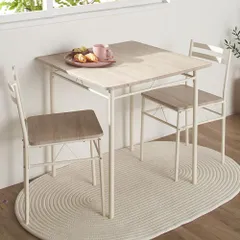 【数量限定】テーブル 幅70cm 1点 食卓 チェア リビングテーブル 2脚 ダイニングテーブル ナチュラル 3点セット 木目調 2人用 おしゃれ ダイニングテーブルセット コンパクト PLAZA) 組み立て品 アイリスプラザ(IRIS AS-V70