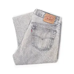 90s リーバイス USA製 501 先染めブラック ヴィンテージジーンズ ストレート サイズW33 Levis 古着 EA0329