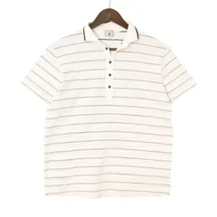 TK タケオキクチ 春夏★ 半袖 ボーダー ポロシャツ Sz.3 メンズ 白