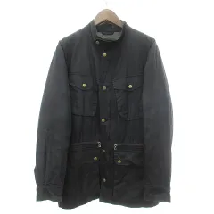 ポールスミス PAUL SMITH カバーオール 中綿ジャケット コットン 無地 ジップアップ 黒 ブラック S ■SM1のサムネイル