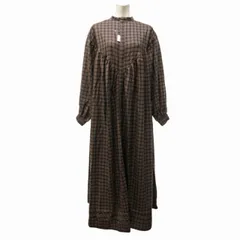 【中古】未使用品 ライト WRYHT PLEATED NIGHT DRESS シャツワンピース ロング ギャザー 長袖 ベージュ 2 約M ライト WRYHT タグ付き 21AW PLEATED NIGHT DRESS シャツワンピース