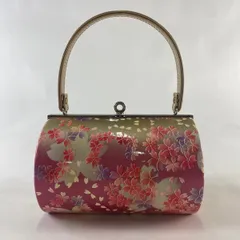 【在庫一掃】 和装バッグ 優品 フォーマル 桜 花びら 金彩 金色 エナメル 和装小物 【中古】