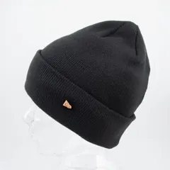 【ニューエラ正規品】ニューエラ  帽子 ベーシック カフニット Metal Flag Logo ブラック × ゴールド(商品番号：14312255)