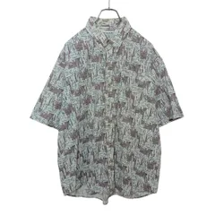 【Columbia】 90s 白タグ フィッシュ 総柄BDシャツ S-1585