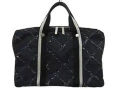 □ 【本物】シャネル CHANEL PCバッグ ブリーフケース ビジネスバッグ 旧トラベルライン ナイロン 黒 シルバー金具■L27118YER-240610-4K(1350)(2)