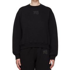 新品未使用　ALEXANDER WANG パフ ロゴ スウェットシャツ　ブラック
