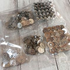 【14ｍｍ・50個set】マグネットホック シルバー