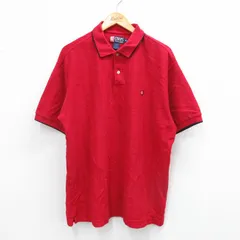 XL/古着 ラルフローレン チャップス 半袖 ブランド ポロ シャツ メンズ 90s ワンポイントロゴ コットン 赤 レッド 25aug25 中古 トップス
