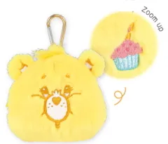 ティ【送料無料】【ケアベア】【CAREBEARS】カラビナ付きぬいぐるみファスナーポーチ【バースデーベア】【クマ】【動物】【アニマル】【アメキャラ】【ポーチ】【ケース】【小物入れ】【コインケース】【小銭入れ】【収納】【雑貨】【グッズ】【かわいい】