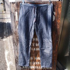 【BLUE BLUE】ブルーブルー ハリウッドランチマーケット 聖林公司 インディゴ ストライプ ワークパンツ イージーパンツ ボトムス 2(M)