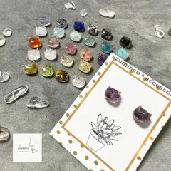 天然石猫ちゃんピアスorイヤリング