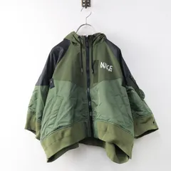 美品 22AW サカイ × ナイキ sacai NIKE DQ9049-325 Full zip HD jacket ナイロンジップアップブルゾン XS/カーキ コラボ【2400013783972】のサムネイル