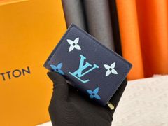 LOUIS VUITTON 二つ折り財布 ポルトフォイユ クレア トゥルトレール ブルー