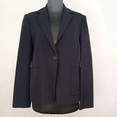 バレンシアガ BALENCIAGA テーラードジャケット ウール フランス製 サイズ40 シングル 1つボタン 濃紺