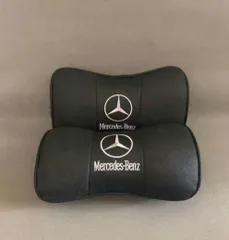 ◆メルセデス・ベンツ◆レッド◆ネックパッド 低反発ウレタン 腰当て 腰クッション PUレザー メモリーフォーム 疲れ防止 ヘッドレスト 磁石入り bcsz qtm Mercedes-Benz ☆メルセデス・ベンツ BENZ☆レッド☆ネックパッド 腰