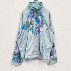 古着 used　FILA　フィラ　長袖スウェット　フルジップ　ジャージ　ワンポイントロゴ刺繍　白　ホワイト　XLサイズ