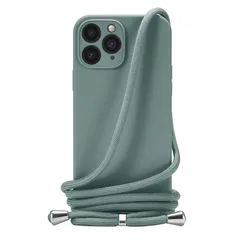 Handodo Apple iPhone 11 Pro Max用 ケース iPhone 11 Pro Max カバー ネック ショルダー ストラップ付き スマホ シリコン カバー 紐付き 斜めがけ 織りストラップ付き 調節可能なショルダー クロスボディ ネ 1