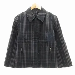 バーバリー ロンドン BURBERRY LONDON ジャケット ブルゾン チェック ジップアップ 42 L 黒 ブラック 国内正規 /VU◆ 1226 