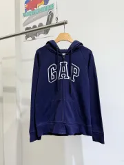 GAPジップアップパーカー古着フェードネイビーCBOY一点物unisex CHAPSジップアップパーカー古着フェードネイビー CBOY当時物XXL