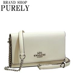 コーチ バッグ レディース COACH ショルダーバッグ レザー フラップ クラッチ クロスボディ CP034 SV/HA チョーク