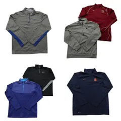 古着卸 まとめ売り ナイキ ハーフジップジャージ 6枚セット (メンズ M ) バイカラー スウォッシュ プルオーバー 中古 古着 NC2313