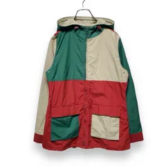 【古着】レディース　シェルパーカー　Mサイズ　マルチカラー　ドローコード　ライトアウター　マウンテンパーカー　アノラックジャケット　ナイロンジャケット　登山　キャンプ　アウトドア