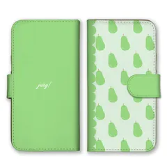 MUVEILミュベールスマホケース手帳タイプ　グリーンxイチゴ MUVEILミュベールスマホケース手帳タイプグリーンxイチゴ