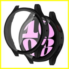 コンパチブル galaxy watch 6 カバー 40mm 44mm レディース メンズ、コンパチブル galaxyウォッチ6 カバー 40mm 44mm、pc 保護ケース 強化ガラス 超薄型 耐衝撃 タッチ感度が良い 高透過率 指紋防止 傷防止 高感度 ス