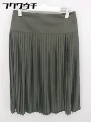 ◇ UNIQLO ユニクロ プリーツ 膝下丈 フレア スカート サイズ64ｃｍ カーキ レディース 【中古】 【1102120013737】