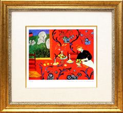 カール・ラーション、本を読むリスベス、希少画集画、新品額装付