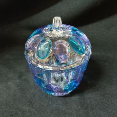 琉球ガラス　小物入れ・キャンディポット・水差し 琉球ガラス蓋付き容器 小物入れ キャンディポット 2個セット - メルカリ