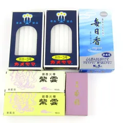 日本香堂他 ろうそく 線香等 毎日香他 未使用有 6点セット まとめて 大量 仏具 【中古】のサムネイル