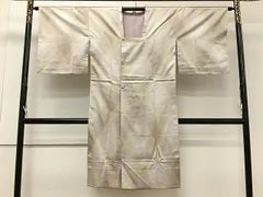 平和屋着物▽上質な色無地 単衣 抹茶色 正絹 逸品 BAAS8052yc