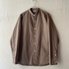 HERMES バンドカラーシャツ コットンリネン ベージュ 39 - メルカリ