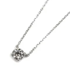 Vendome Aoyama ヴァンドーム青山 Pt950/Pt850 キャトル ネックレス APVN161343DI ダイヤモンド0.273ct 2.0g ～43cm フリーチェーン 一粒ダイヤ レディース 中古