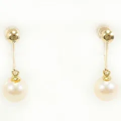 K18YG　イヤリング　clip-on earrings　パール　（真珠）　総重量約1.5g