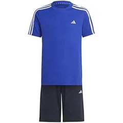 アディダス(adidas) キッズ トレーニング上下セット ECM35-IC5669 ルシッドブルー/ホワイト& レジェンドインク/ホワイト 160cm