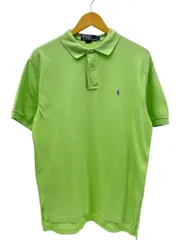 POLORALPH LAUREN (ポロラルフローレン) 半袖 ポロシャツ ワンポイント刺しゅう 古着 鹿の子 M ライトグリーン メンズ/028
