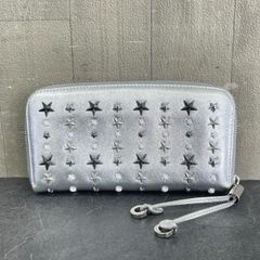 JIMMY CHOO スタッズ デニム ラウンドジップ 長財布 8499 - メルカリ