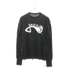 UNIFORM EXPERIMENT (ユニフォームエクスペリメント) 23SS×FRAGMENT DESIGN JAZZY CREWNECK SWEAT フラグメントデザイン クルーネック ニット セーター ブラック UE-230010のサムネイル