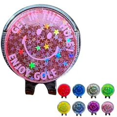 【新品未使用品】まるあ(MARUA) ゴルフマーカー 集光・蛍光マーカー ハットクリップ 曇りや雨の日も『ピカッと』光って見やすい の視認性能 8色のカラーバリエーション大切な人へのプレゼント コンペ景品に最適 (ピンク) 1