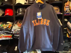 XLARGE×Champion REVERSE WEAVE HALF ZIP PULLOVER SWEAT NAVY Mサイズ