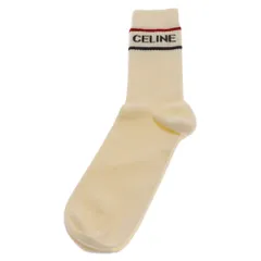 CELINE (セリーヌ) ロゴ コットン ソックス 靴下 レッドのサムネイル