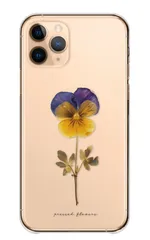 OPPO A5 5G ケース カバー オッポ A5 5G スマホケース ハードケース 花 押し花 (プリント) ドライフラワー パンジー すみれ 韓国 春 おしゃれ シンプル 透明 カラー05